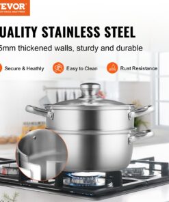 22cm/8.66in with 3QT Stock Pot and Vegetable Steamer