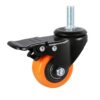 VEVOR 5 cm 2 inch Threaded Stem Caster Wheels with Dual Locking Brake