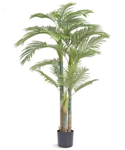 VEVOR 2m (6.56ft) Tall Artificial Gold Cane Palm Tree - Durable PE Material
