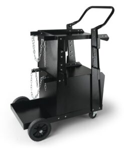 VEVOR 2-Tier Heavy Duty Welding Cart with Lockable Cabinet