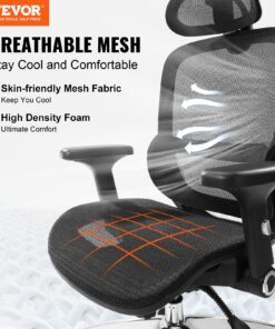 Adjustable High Back with Lumbar and Head Support