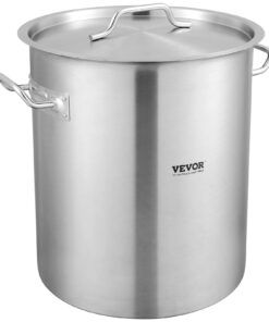 VEVOR 40 Liter (42 Quart) Stainless Steel Stockpot with Strainer and Lid