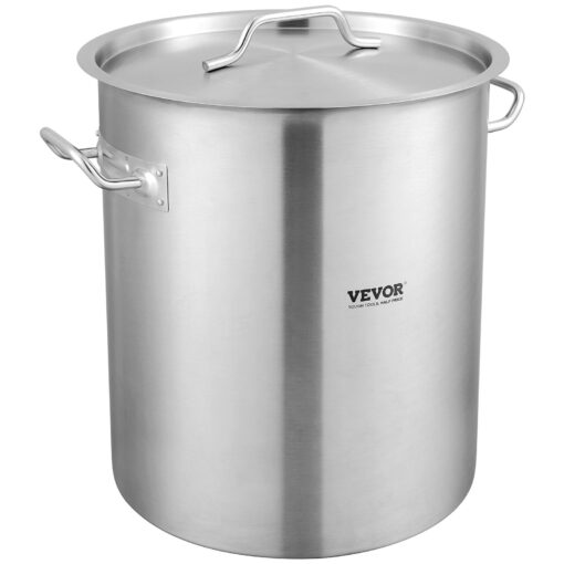 VEVOR 40 Liter 42 Quart Stainless Steel Stockpot with Strainer and Lid