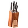 VEVOR Acacia Wood Universal Knife Block with PP Bristle Insert