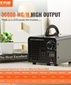 000mgh Ozone Generator with Timer and Humidity Display for 300m² 3
