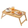 VEVOR Bamboo Patterned Foldable Bed Tray Table with Durable MDF Surface