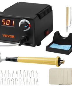 VEVOR Professional Wood Burning Kit with Precision Temperature Control 200-700°C (392-1292°F) - Includes 23 Wire Nibs and Accessories