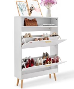 VEVOR Shoe Cabinet with 2 Flip Drawers and Top Storage