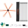 VEVOR 10 m 328 ft Chimney Sweep Kit with 10 Reinforced Nylon Flexible Rods