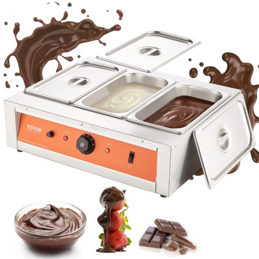 VEVOR Chocolate Tempering Machine with 3 Tanks