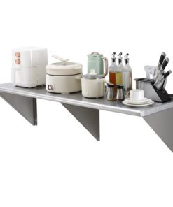 VEVOR Stainless Steel Wall-Mounted Shelf 45 x 152 cm (18 x 60 inches)