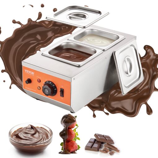 VEVOR 9 lbs 4 kg Chocolate Tempering Machine with 2 Tanks