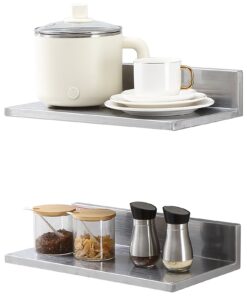 Настенная полка VEVOR Из Нержавеющей Стали с Задней Панелью