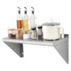 VEVOR Stainless Steel Wall Mounted Shelf 30 x 61 cm 12 x 24 with Brackets