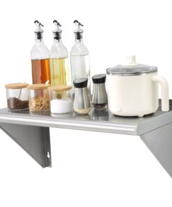 VEVOR Stainless Steel Wall Mounted Shelf 30 x 61 cm (12" x 24") with Brackets