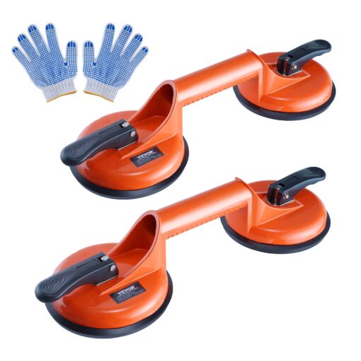 VEVOR Heavy Duty Glass Suction Cup Lifter Tool 119 mm 47 inch 2 Pack