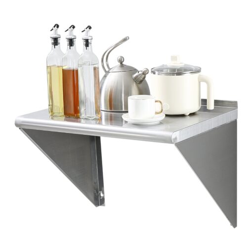 VEVOR Stainless Steel Wall Mounted Shelf 457 cm x 61 cm 18 x 24