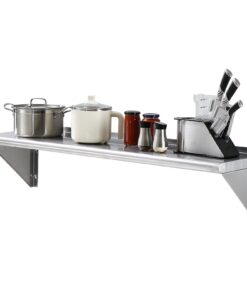 VEVOR 30.5 cm x 122 cm Stainless Steel Wall Mounted Shelf with Brackets