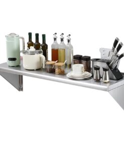 VEVOR Stainless Steel Wall Mounted Shelf 46 x 122 cm (18 x 48 inches)