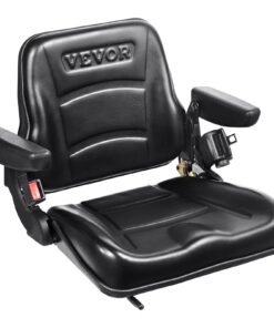 VEVOR Universal Forklift Seat with Adjustable Backrest and Armrests