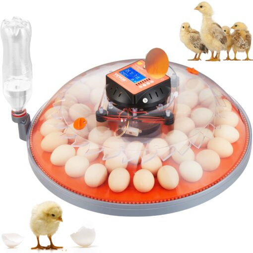 VEVOR 360° Air Circulation Egg Incubator with Automatic Egg Turning and Water Refilling for 48 Eggs