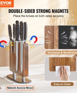 25 cm (10 inch) Double-Sided Acacia Wood Knife Holder