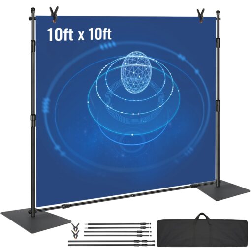 VEVOR Adjustable Backdrop Stand Kit 33m x 33m 10ft x 10ft