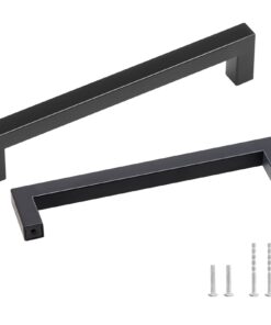 VEVOR 10 Pack Matte Black Stainless Steel Cabinet Pulls