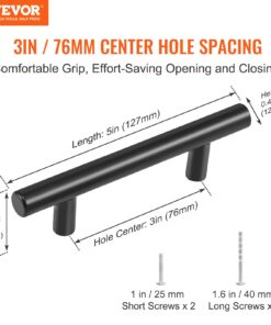 76mm / 3in Center to Center