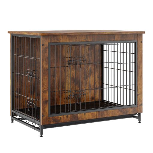 VEVOR 81 cm 32 inch Wooden Dog Crate Furniture with Double Doors