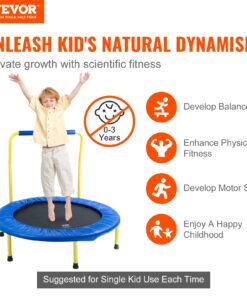 Foldable Indoor/Outdoor Mini Trampoline with Foam Handle