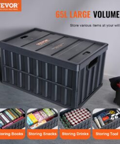 3-Pack Folding Plastic Stackable Utility Crates