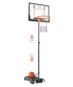 VEVOR Adjustable Basketball Hoop 1.5-2.1m (5-7 ft) Portable Backboard System