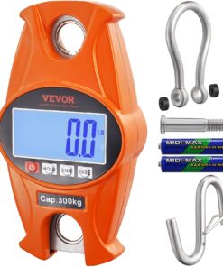 VEVOR Industrial Digital Crane Scale 300 kg/660 lbs with Cast Aluminum Body and LCD Display for Farm