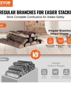 Heat-Resistant Realistic Wood Logs