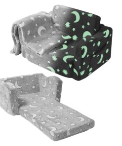 VEVOR Glow-in-the-Dark Fold-out Kids Sofa