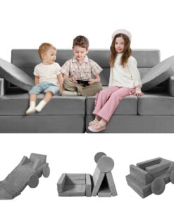 VEVOR Modular Kids Play Couch - 15 Piece Foam Sofa with High-Density Sponge