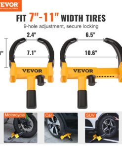 2 Packs Adjustable Anti-Theft Tire Lock for ATV