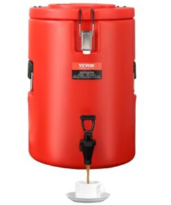 VEVOR 4.5 Gallon (17.2 Liter) Stainless Steel Insulated Beverage Dispenser with Spigot