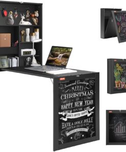 VEVOR Wall Mounted Folding Desk with Chalkboard