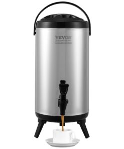 VEVOR 9.2 Liter (2.4 Gallon) Stainless Steel Insulated Beverage Dispenser with Spigot