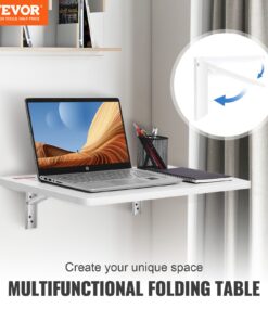 60 x 39.5 cm (23.6 x 15.6 in) Floating Desk with Carbon Steel Bracket for Dining