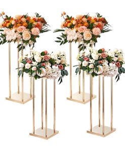 VEVOR 4PCS Gold Metal Wedding Flower Stand