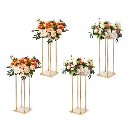 VEVOR 4PCS Gold Metal Column Flower Stand 60cm236 inch Height