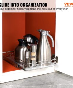 Heavy Duty Chrome-Plated Steel Slide Out Pantry Shelves