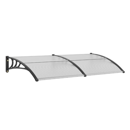 VEVOR Polycarbonate Window Door Awning Canopy 102 cm x 203 cm 40 x 80 with UPF 50+ UV Protection