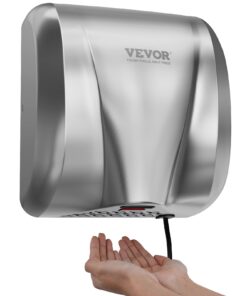 VEVOR 1800W Heavy-Duty Stainless Steel Automatic Hand Dryer with HEPA Filter