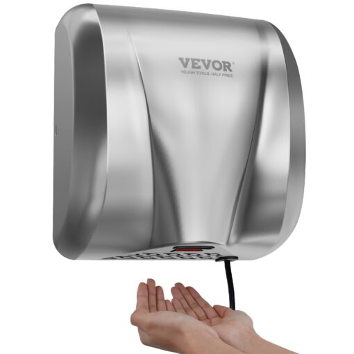 VEVOR 1800W Heavy Duty Stainless Steel Automatic Hand Dryer with HEPA Filter