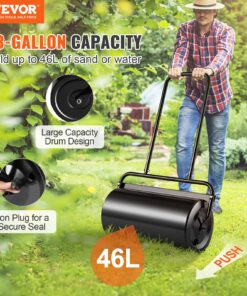 46L (13 Gallon) Steel Yard Roller with Ergonomic Handle