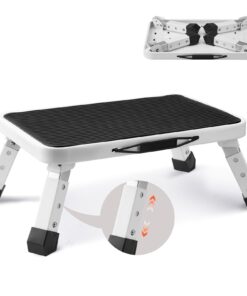 VEVOR Adjustable Folding Steel Step Stool